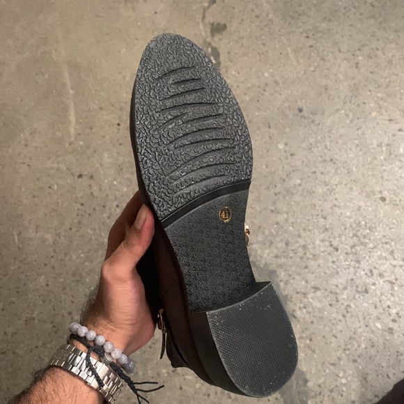 Women’s Western Zip Buckle Detail Flat Ankle Boot in Brown Faux Leather - Picture 11 of 16